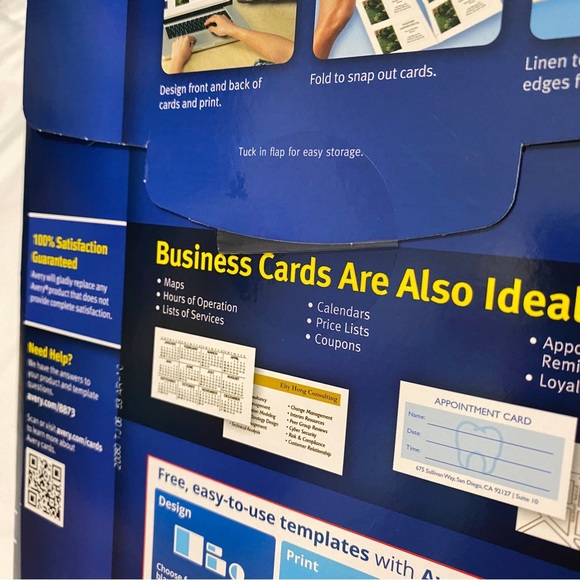 Avery 8873 Clean Edge Linen Textured Business Cards - Picture 9 of 11